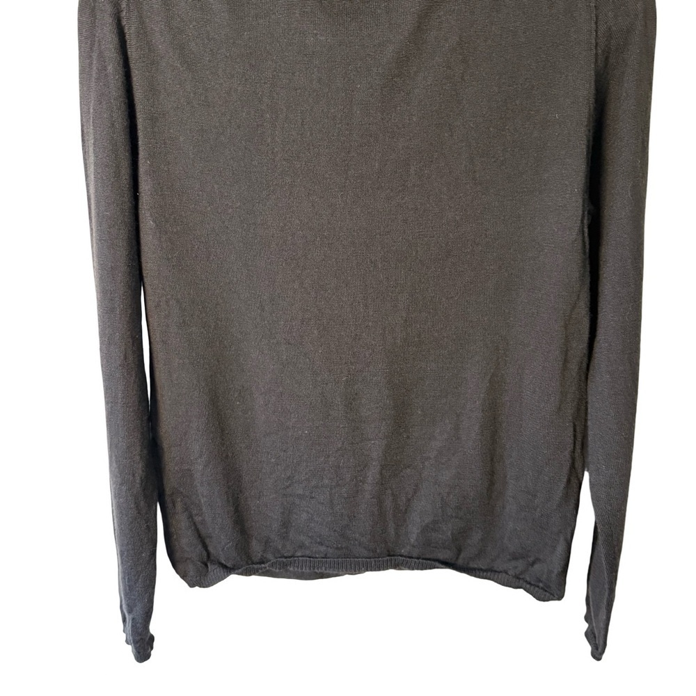 Mulberry Black Cozy Lightweight Classic Minimalist Turtleneck Sweater Size XL - Picture 12 of 12